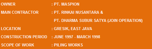 Jetty of PT. Maspion | Marine Contractor | Kontraktor Dermaga ...